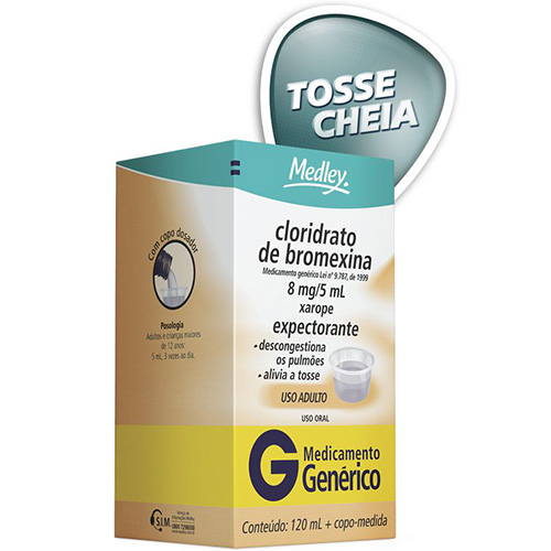 Cloridrato de Bromexina Xarope Pediátrico 120mL + Copo-medida